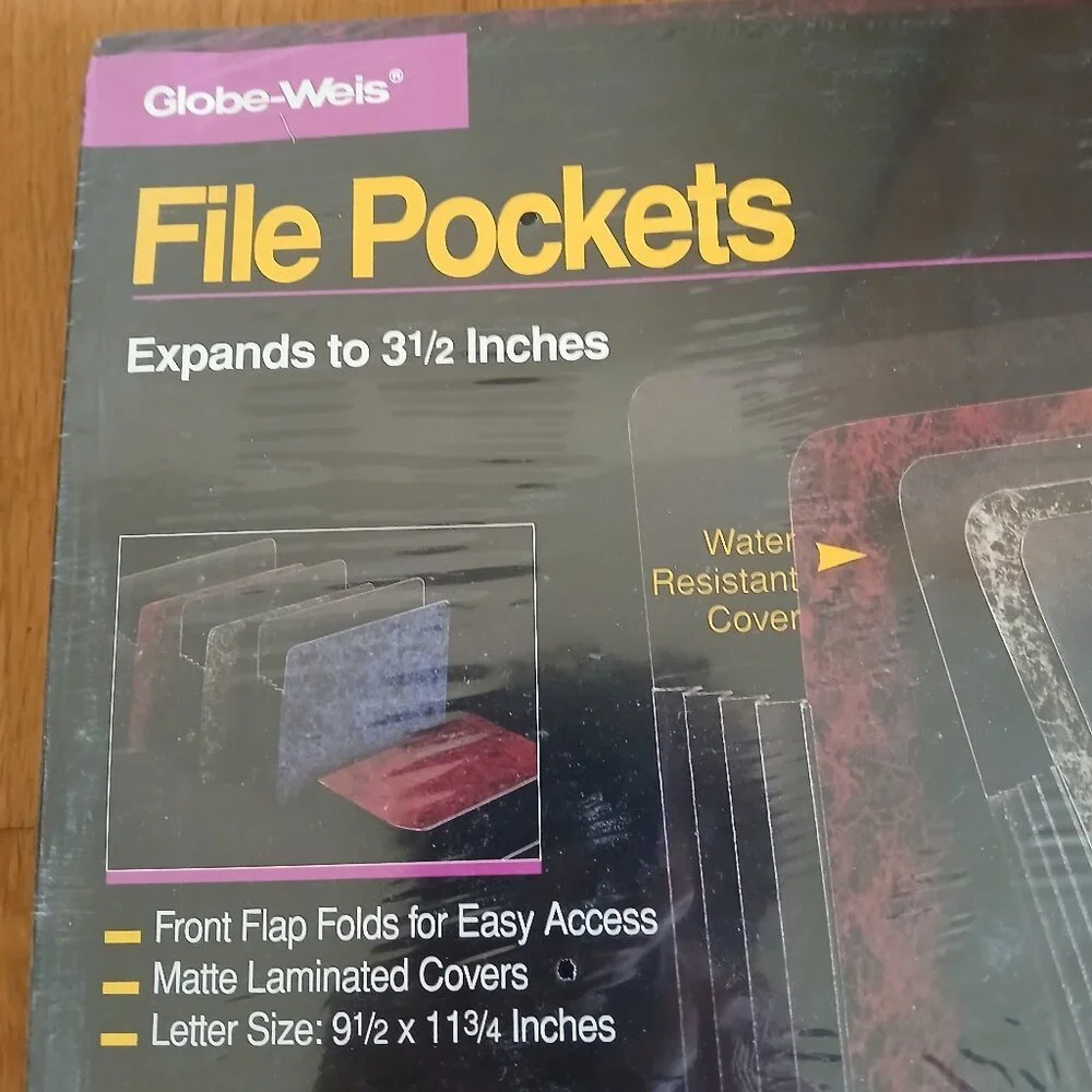 Globe Weis File Pockets expand to 3.5